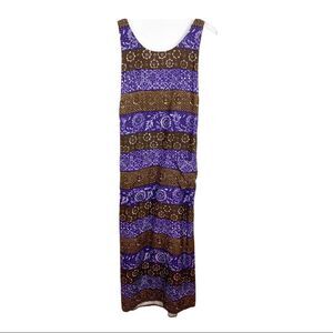 ‎Adrienne Vittadini Sport Wrap Batik Maxi Dress